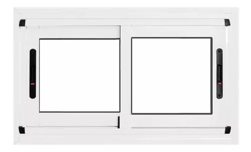 VENTANA DE ALUMINIO BLANCO LINEA MODENA DE 80x50